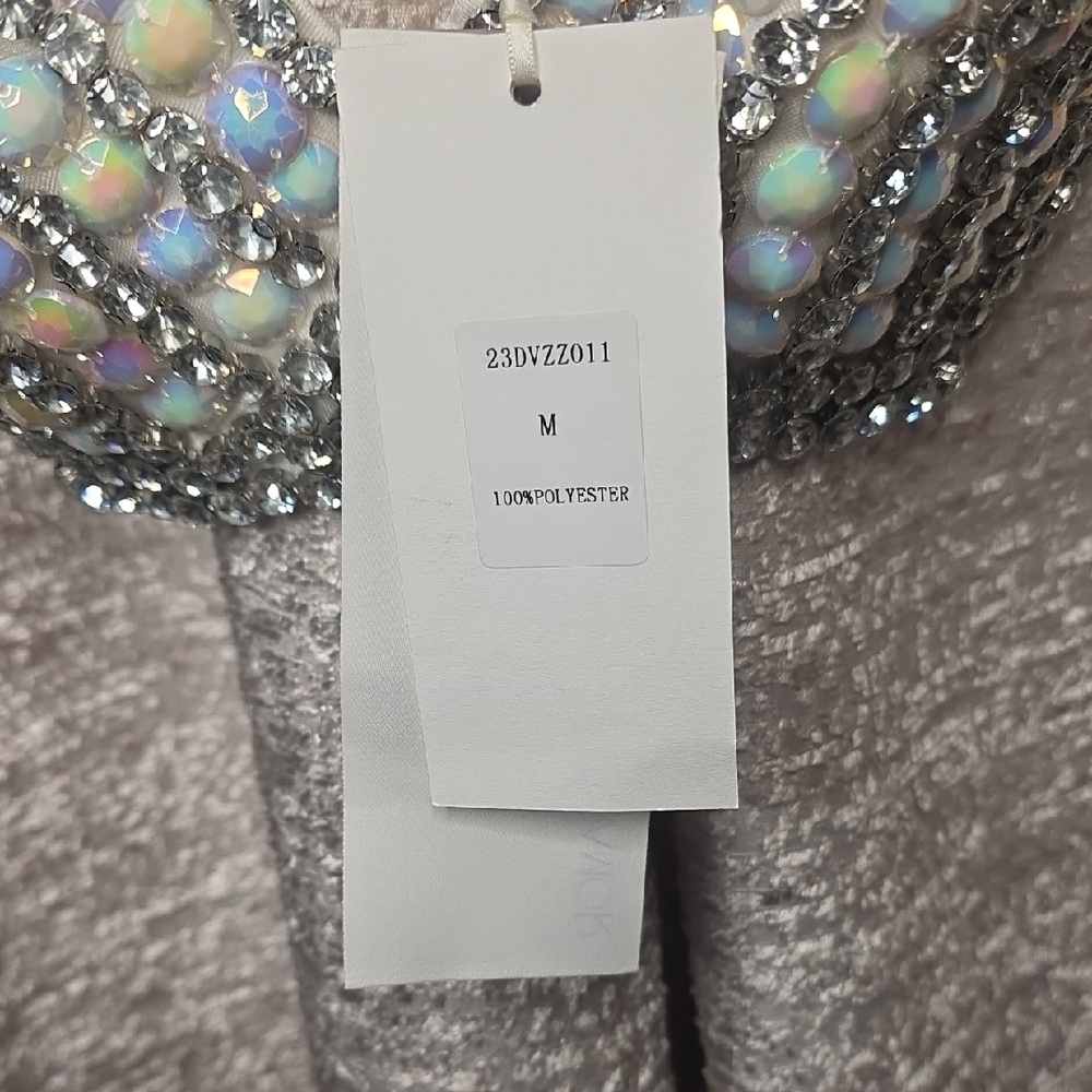 Embellished White Crystal Bralette Top - Picture 2 of 6